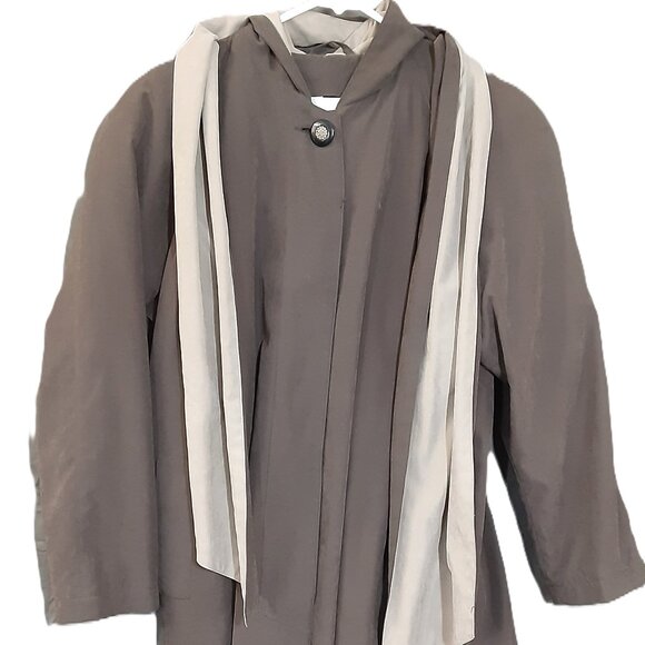 New York Harbor Woman's Long Jacket Size 6, Brown, Lined, Hood, Pockets - Picture 1 of 11